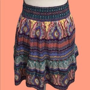 New C&C California Boho Tiered Skirt, Size Small